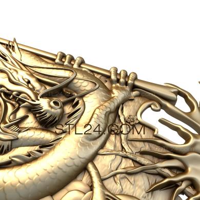 Art panel (Scary dragon, PD_0075) 3D models for cnc